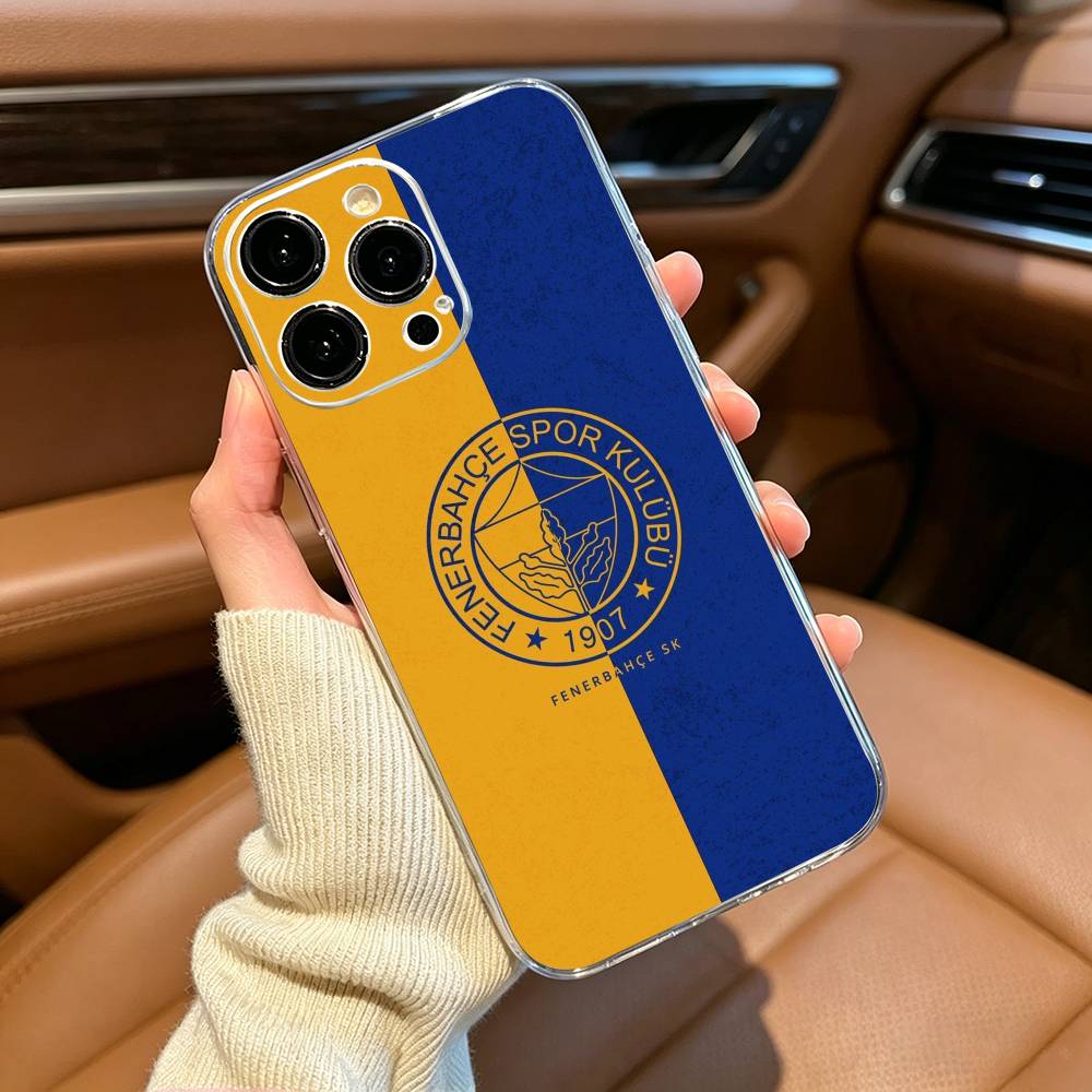 1907-Турция F-Fenerbahce Чехол для телефона для iPhone17,16,15,14,13,12,Pro Max,16/15/14 Plus XS Мягкий прозрачный силиконовый чехол