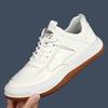 Board Shoes Men's Trendy Shoes Men's Leather Crooked Head Breathable Casual Shoes Spring New Men's Shoes Versatile Trendy Men