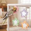 Spinner Rattle Star Rotating Parrot Mirror Toy Mirror Parrot Interactive Toy  Small Parrot