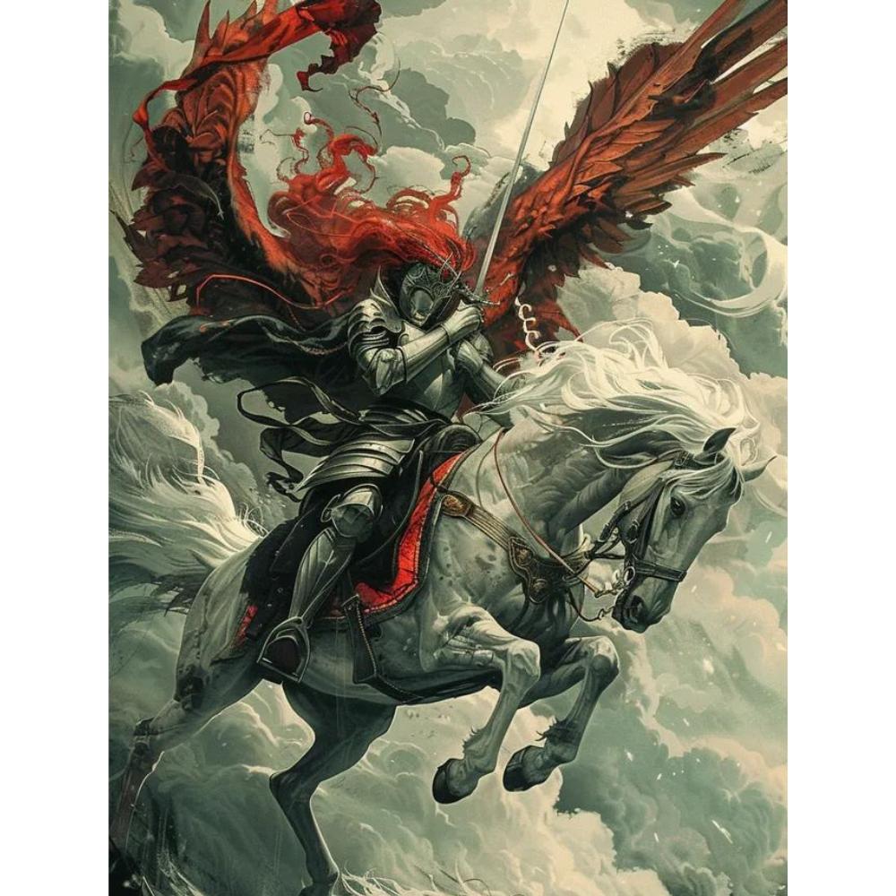 Malowanie Po Numerach Obrazy Do Malowania Majestatyczny Rycerz 40X50 Cm