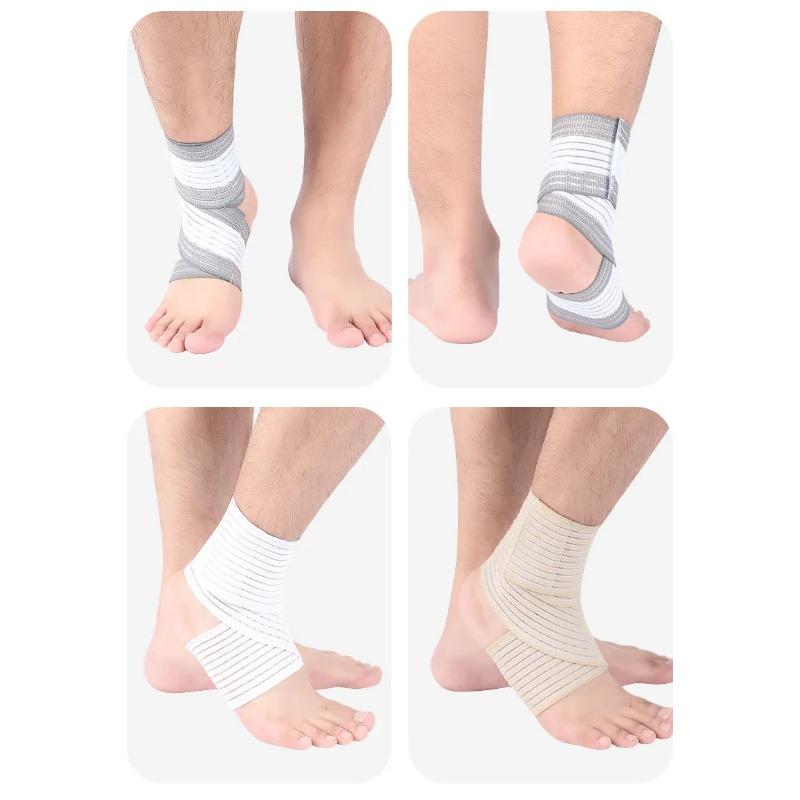 Защита голеностопа. Футбольный тонкий эластичный бинт. Фиксация. Защита голеностопа для мужчин и женщин.