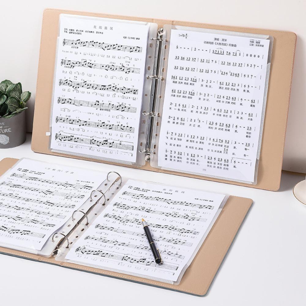 Гибкая папка для нот на кольцах, съемный зажим для нот формата А4, папка для нот