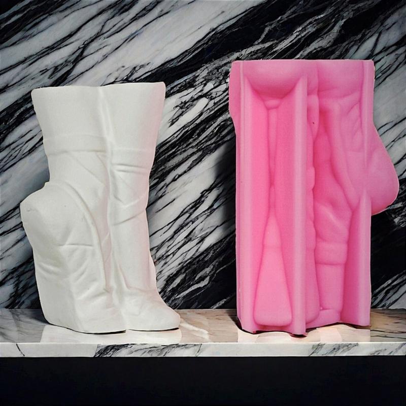 Смолы Формы в форме балетной туфельки для изготовления вазы, настольных украшений, рождественского подарка, силиконовые формы в форме балетной пуанты