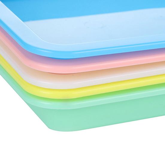 5 шт. подносов для хранения, яркий цвет, легко моющиеся, штабелируемые, многоцелевые