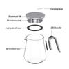Shangming Thickened Heat-Resistant Glass Teapot with Aluminum Lid and Metal Filter