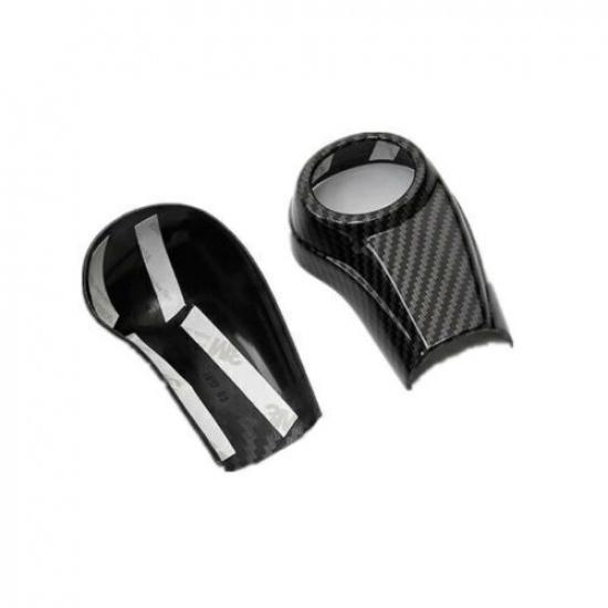 2*Carbon Fiber ABS Inner Gear Shift Knob Cover Trim For Honda HR-V HRV 2016-