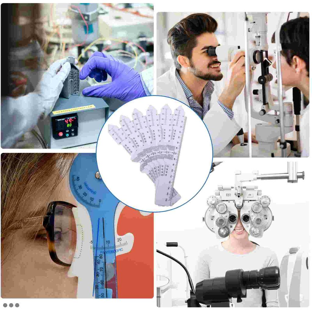 6 Pcs Pupil Distance Ruler Plastic Meter Accessories Eye Ophthalmic Tool Professional PD Optometry