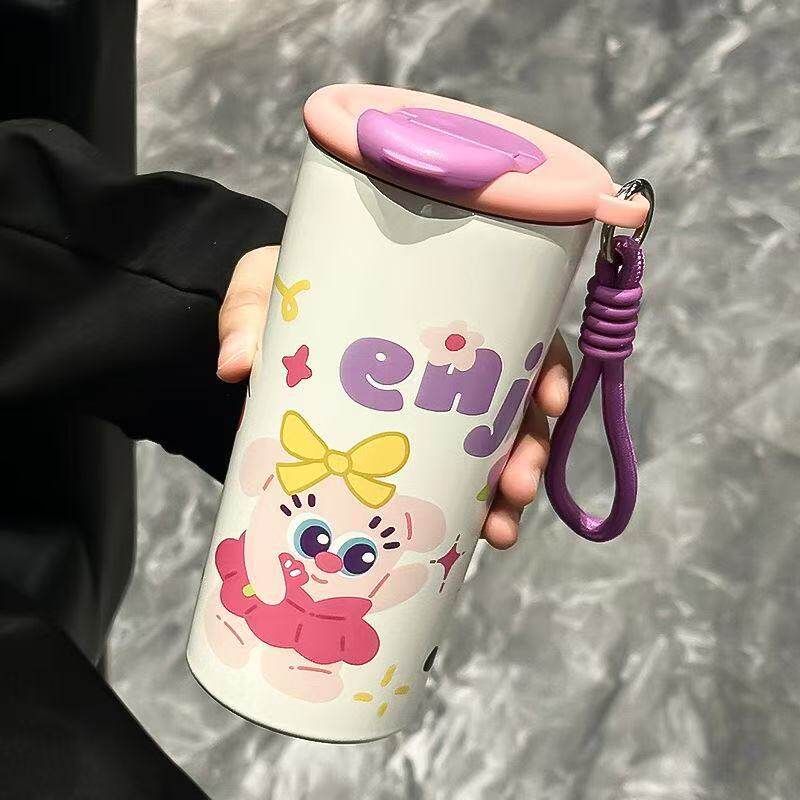 Large-Capacity Thermos Cup for Women, Good-Looking Ice Cup, Portable Car Coffee Cup, Outdoor Sports Water Bottle, Tea Cup
