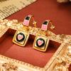 Ювелирные изделия Новый тренд Ретро эмалевые серьги Пики для женских маленьких и роскошных персонализированных серег