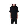 Emporio Armani Ss25 Однотонный пуловер с круглым вырезом свободного кроя с коротким рукавом мужские топы черные EM001035-AF13747-UC001