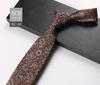 Галстук с узором Формальная одежда Мужской Профессиональный Бизнес Британский Ретро Полосатый Кофейный цвет Ручной работы 8 см Галстук