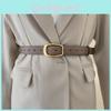 Simple Twoply Leather Belt With Alloy Fastener For Casual Office Wear