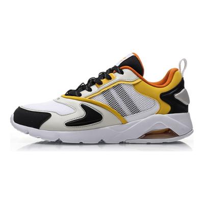 Li Ning Classic Mesh Shock Absorbing Non-Slip Low-Top Casual Shoes Men sneakers Black White AGCP219-2