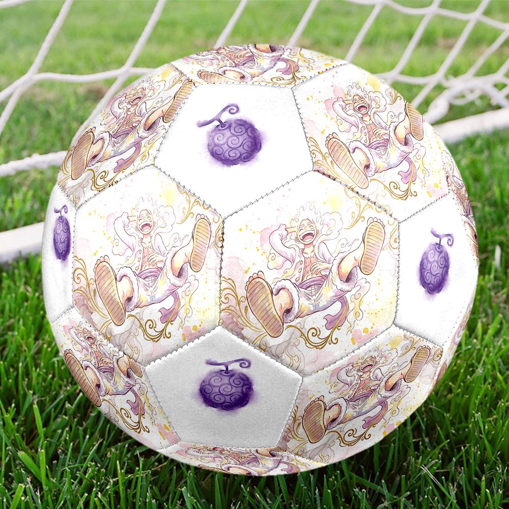 1pc One Piece Football Soccer Ball Size 5 Indoor Soccer Ball Fashion Colorful Backyard Game -Great For Sports Fans Gift HE16
