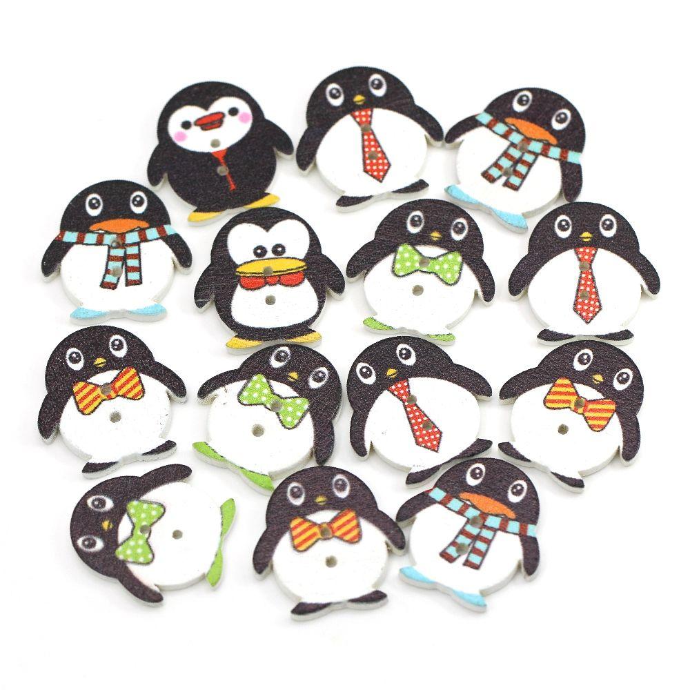 DIY Penguin Design Sewing Handwork Decor Apparel Sewing Crafts Sewing Accessories Buttons