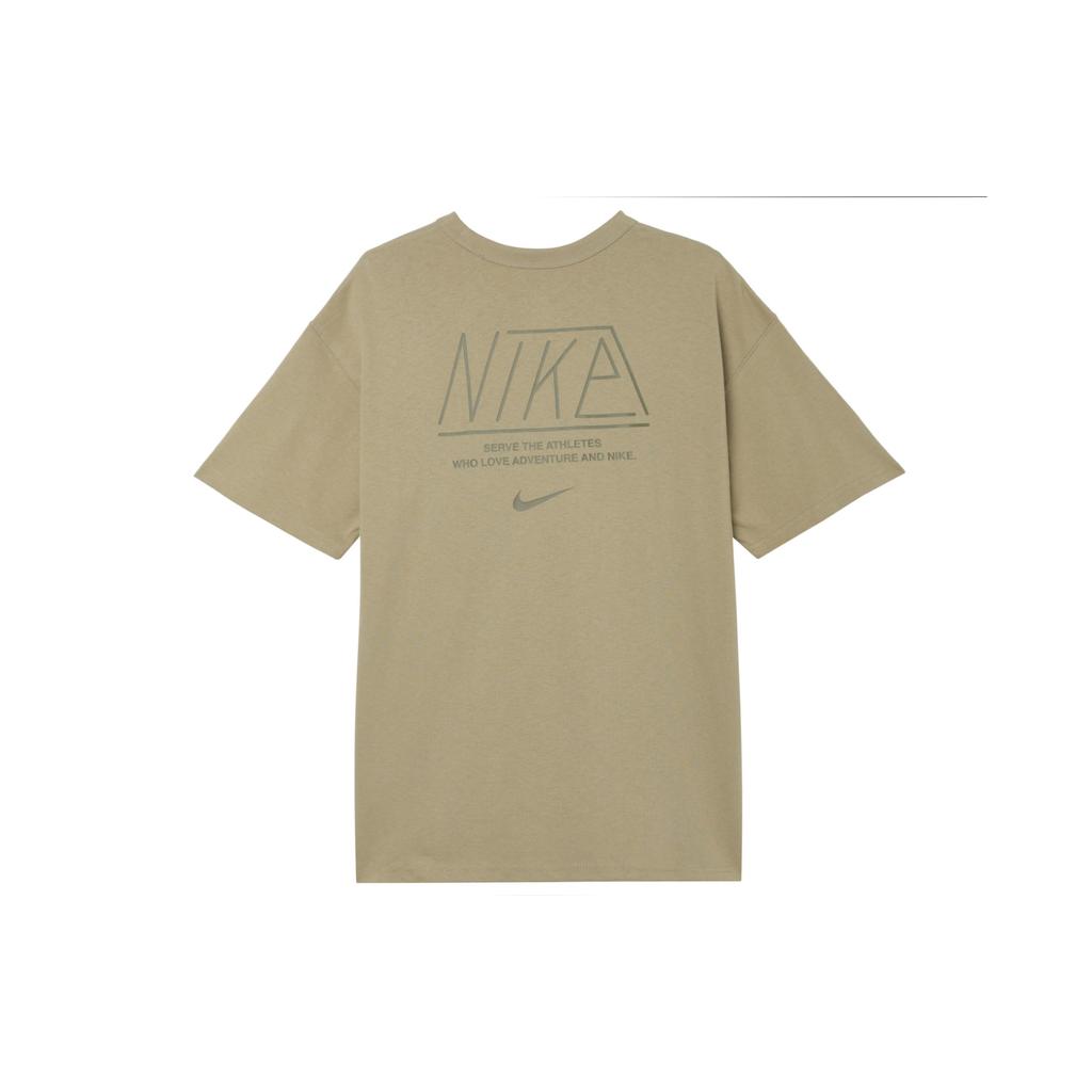 Nike Футболка Sportswear Essentials Series с простым буквенным принтом, ребристым дышащим круглым вырезом и коротким рукавом, мужская футболка оливково-зеленого цвета HQ9151-276