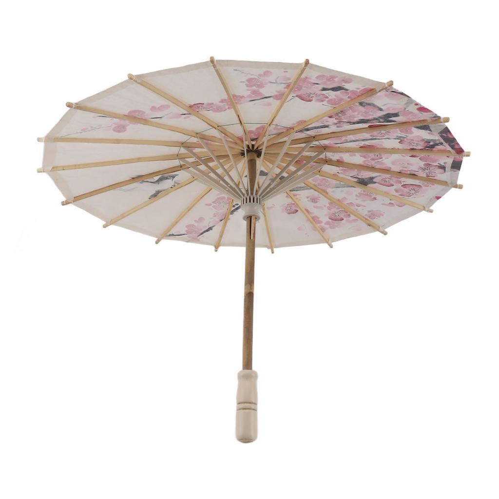 Chinese Oiled Paper Umbrella Handmade Paper Umbrella with Wood Handle for Performance Wedding Party
