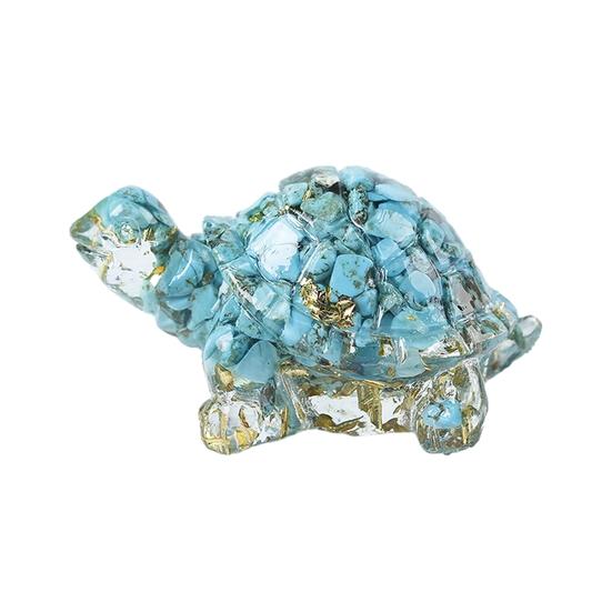 Искусственный кристалл, фигурка черепахи, искусственная эпоксидная миниатюрная статуя, стол из смолы, центральная часть автомобиля, домашний офис