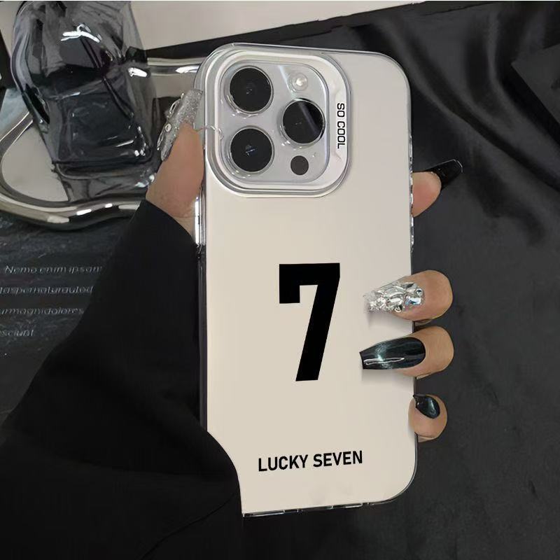 Новый счастливый номер подходит для чехла для мобильного телефона iphone16 Apple 15promax/14 противоударный 13pro12 Европа и Америка