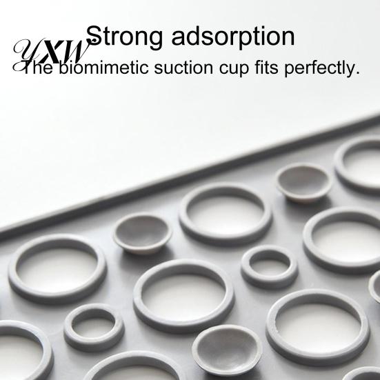 Slip Resistant Bath Rug Tub Mat Suction Cup Shower Non-Slip Bathtub Machine Washable with Drain Holes for Bathroom Floor Anti