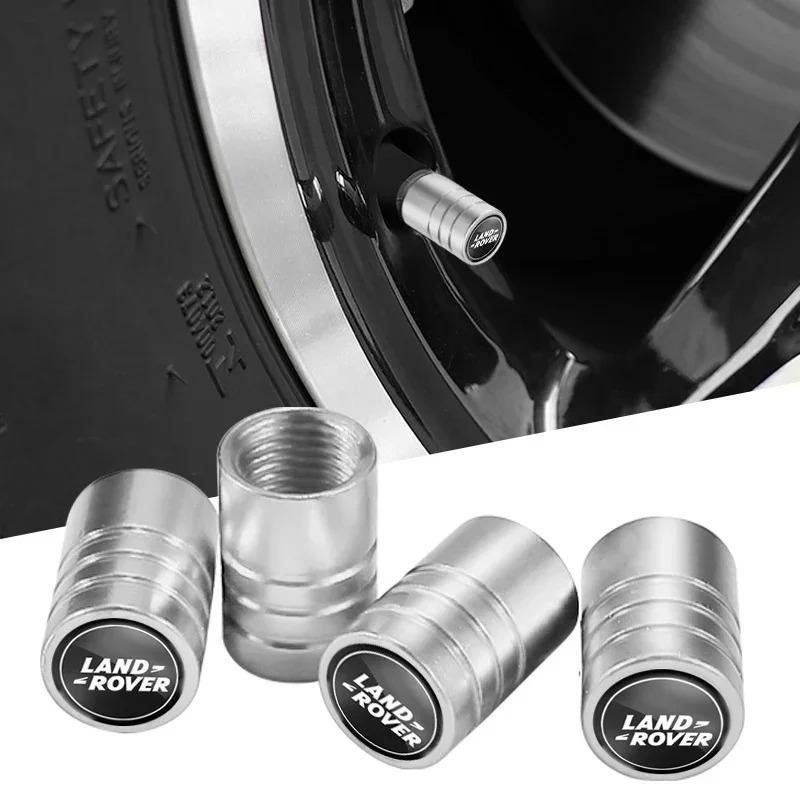 4Pcs Car Emblem Wheel Tire Valve Stem Cover Cap Auto Accessories For Land Rover Defender Freelander Discovery Evoque Range Velar SA5