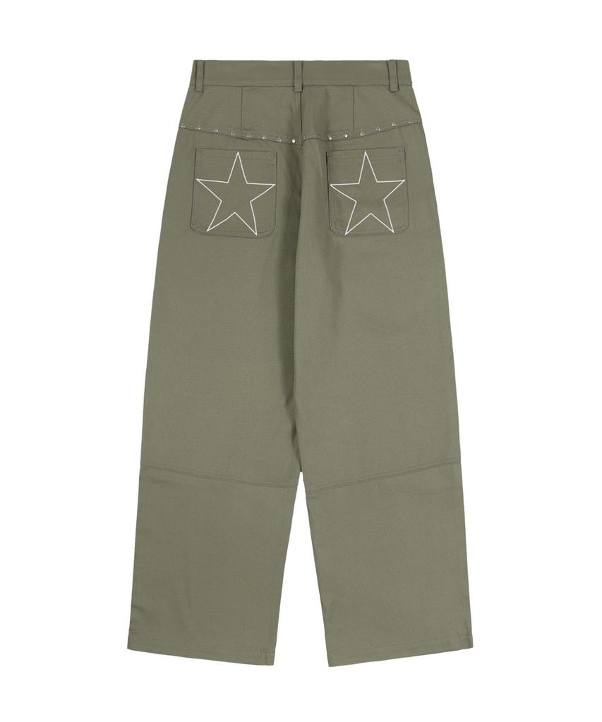 KAIFAI Star Carpenter Pants (Khaki Beige) K25Zc177