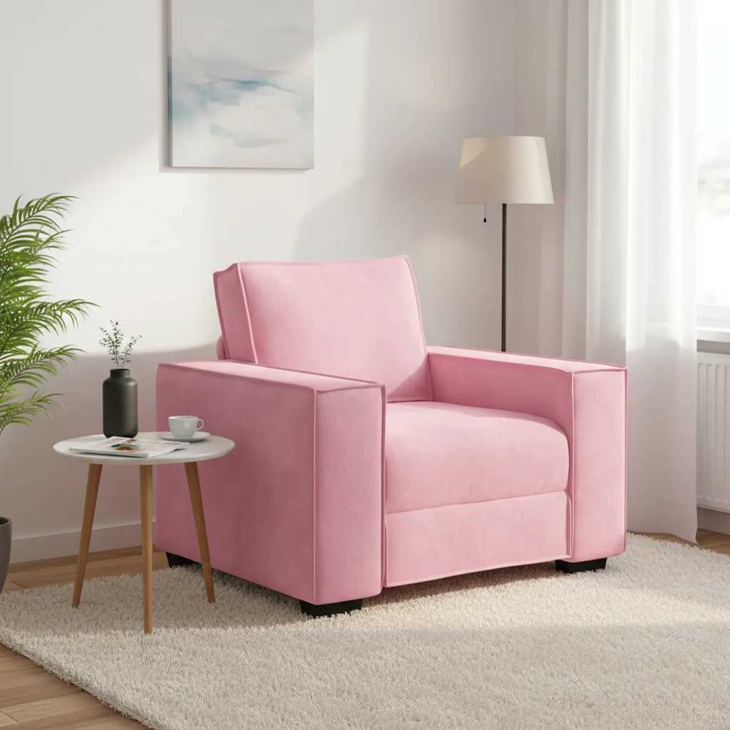 Armchair Pink 100x78x84 cm Velvet
