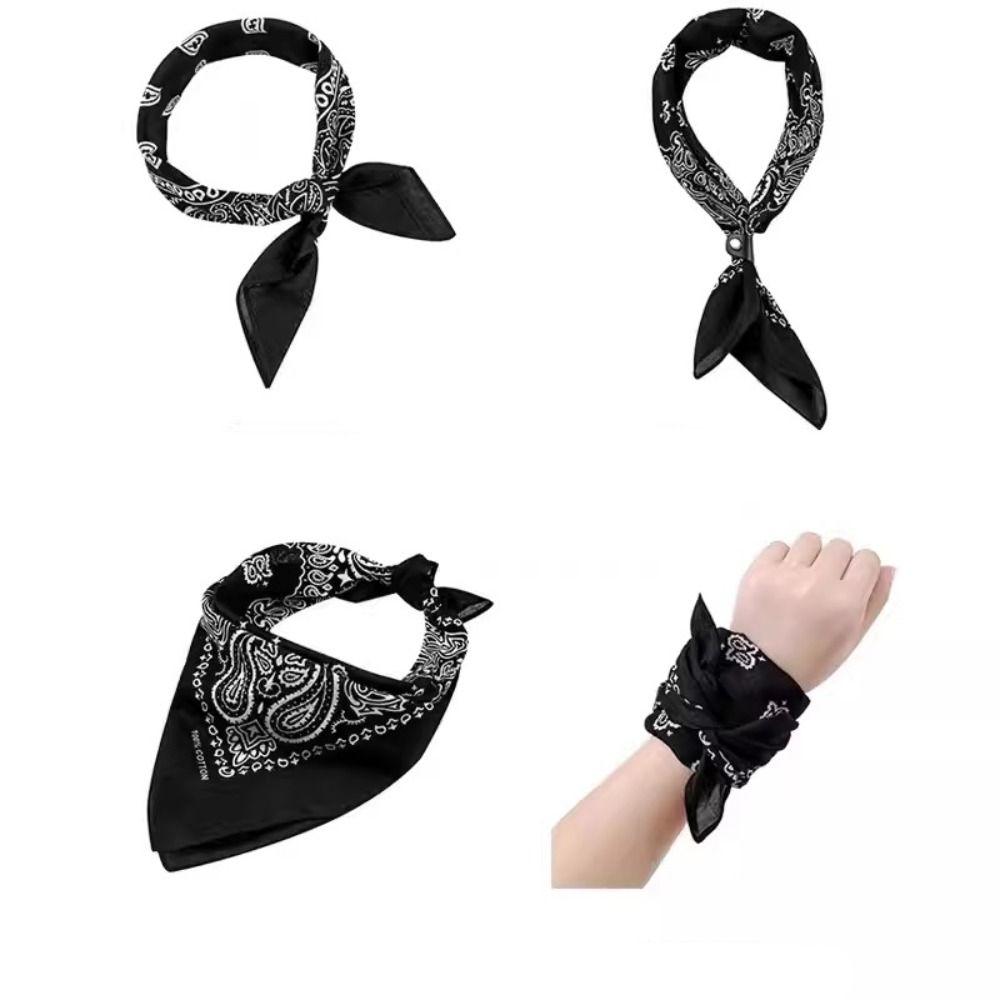 Triangle Scarf Small Square Scarf Headband Printed Silk Scarf Cashew Nut Print Scarves Women
