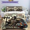 3pcs Viking Warrior Soft Comfortable Bedding set, For Bedroom, Guest Room And Dorm, All - Season Use, High-Definition Printing163