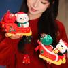 Кукла Деда Мороза Сани Машина Пингвин Снеговик Плюшевая игрушка Рождественское настольное украшение Декорация Подарок