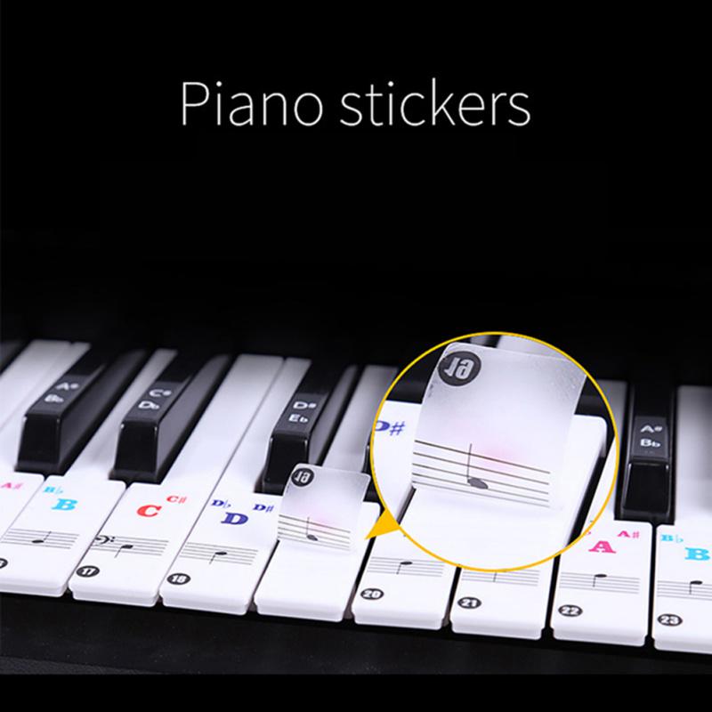 Piano Sticker Piano Keyboard Sticker Key Electronic Keyboard 88 Key Piano Stave Note Sticker