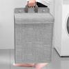 Foldable Hanging Laundry Hamper Bathroom Clothes Basket Wall-Mounted Washing Bin, Size M