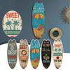 Retro Wooden Surfboard Beach House Decorative Plaque Wooden Sign with Ocean Theme for Home and Office Decoration