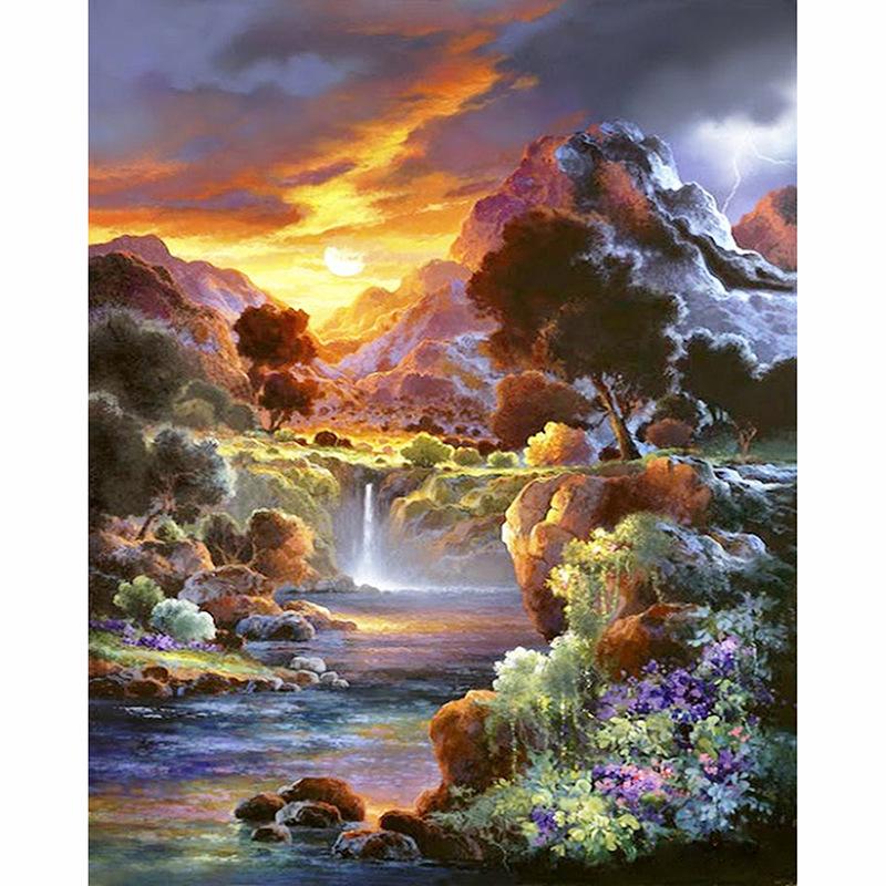 DIY Diamond Painting Landscape 5D Diamond Embroidery Cross Stitch Full Mosaic Home Decor