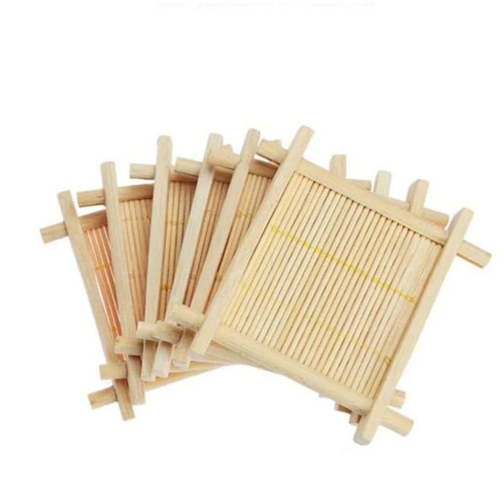 Термостойкие Теплоизолированные Подставки Бамбуковый Поднос для Десертов и Выпечки Прочная Подставка для Чашки