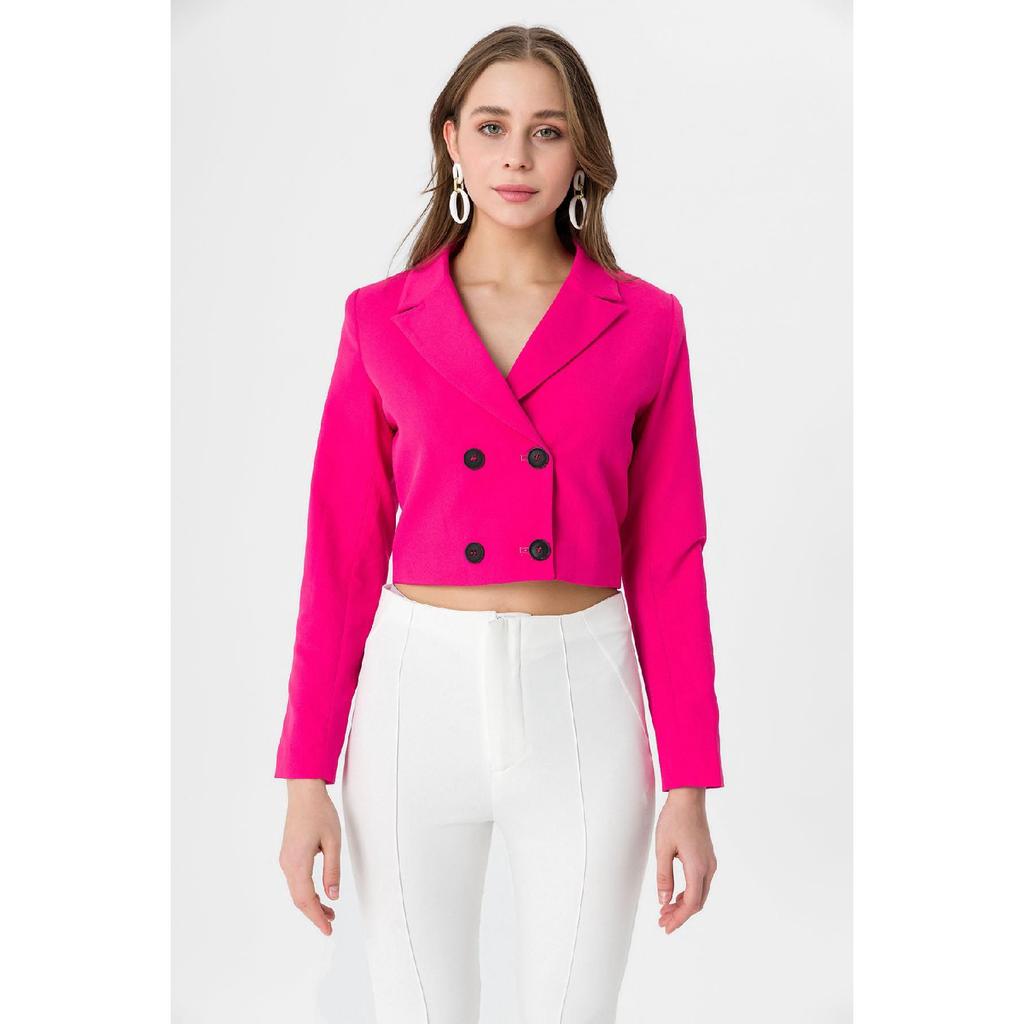 Women's Short Button-closed Blazer Jacket 245071 -