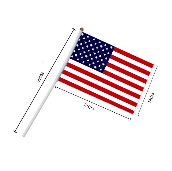 Флаг США 14 на 21 см, с односторонней печатью