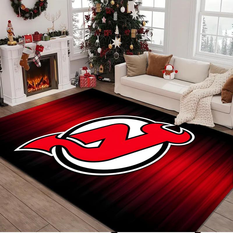 Коврик Jersey Devils Ковер для гостиной, спальни, игровой комнаты, коврик под стул, офисный коврик, напольный коврик, большой размер, подарок фанату на Рождество, день рождения
