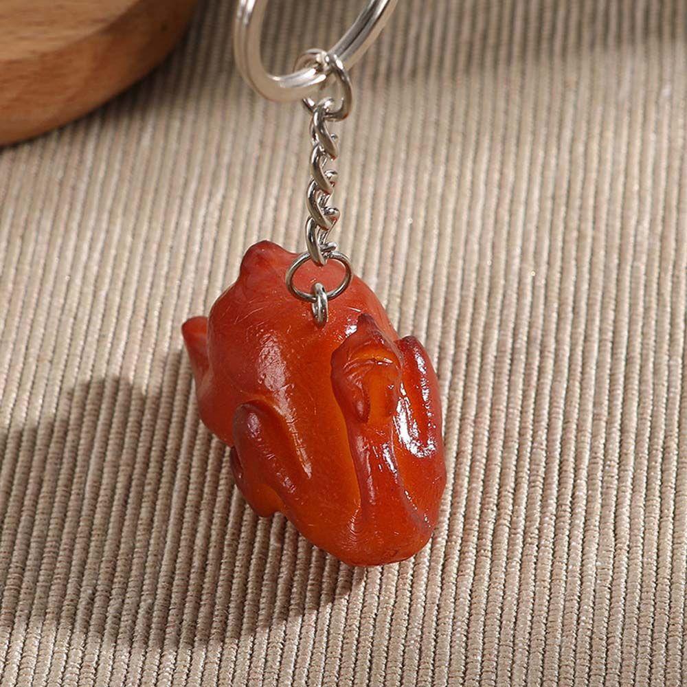 Wings Pork Belly Drumstick Fashion Jewelry Fast Food Key Ring Simulation Food Keychains Bag Pendant