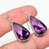 Natural Brazilian Amethyst Gemstone 925 Solid Sterling Silver Earring 1.50" E6m19