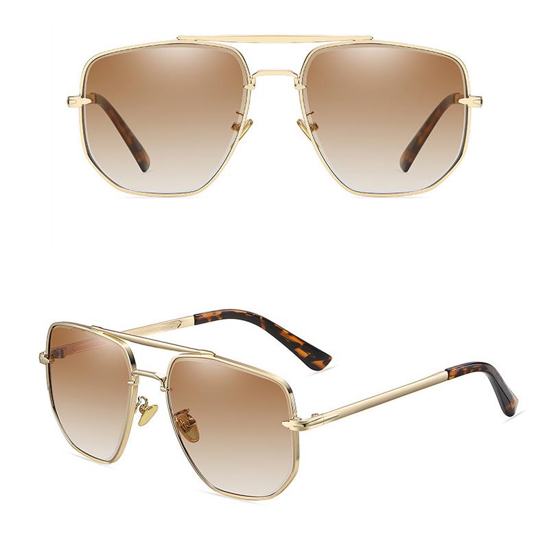 Модные мужские солнцезащитные очки Крутые очки для вождения Очки Летние Металлические Винтажные Авиаторы Панк