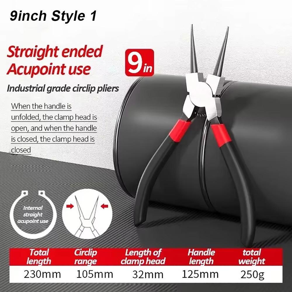 1 шт. 5/7/9 дюймов Пружинные щипцы для стопорных колец Съемник стопорных колец для снятия установки Зажимные кольца Валы