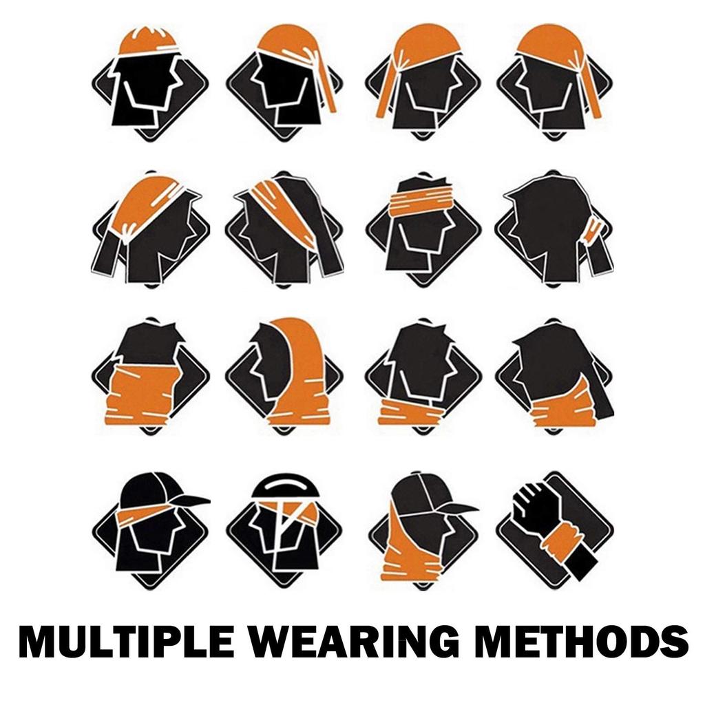 4 Novelty Seamless Bandana Balaclava Face Cover Mask Shield Neck Gaiter Reusable Breathable Dustproof Windproof Unisex Marsh Forest Ocean Digital