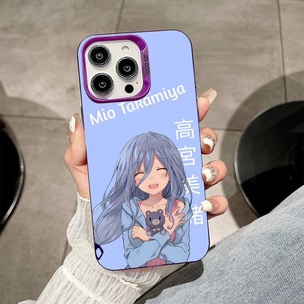Date a Live Mio Takamiya Purple Translucent Mobile Phone Case for iPhone 17 16 15 14 13 12 11 X XR XS Air Pro Max Plus Colorful