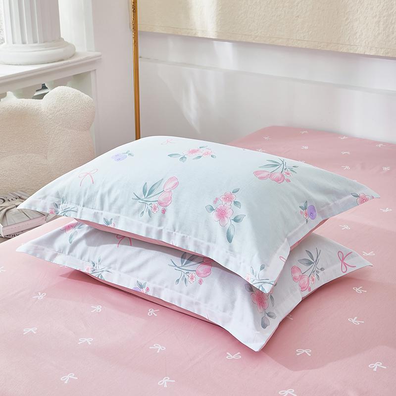 100% Cotton Twill Pillowcase Set - 2 Pieces, 48x74cm, Suitable for Single Student Dormitory.