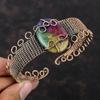 Rainbow Solar Quartz Druzy Bangle Copper Wire Wrapped Cuff Bracelet Adjustable Bangle Gemstone Bracelet Wedding Gift Handmade Copper Jewelry