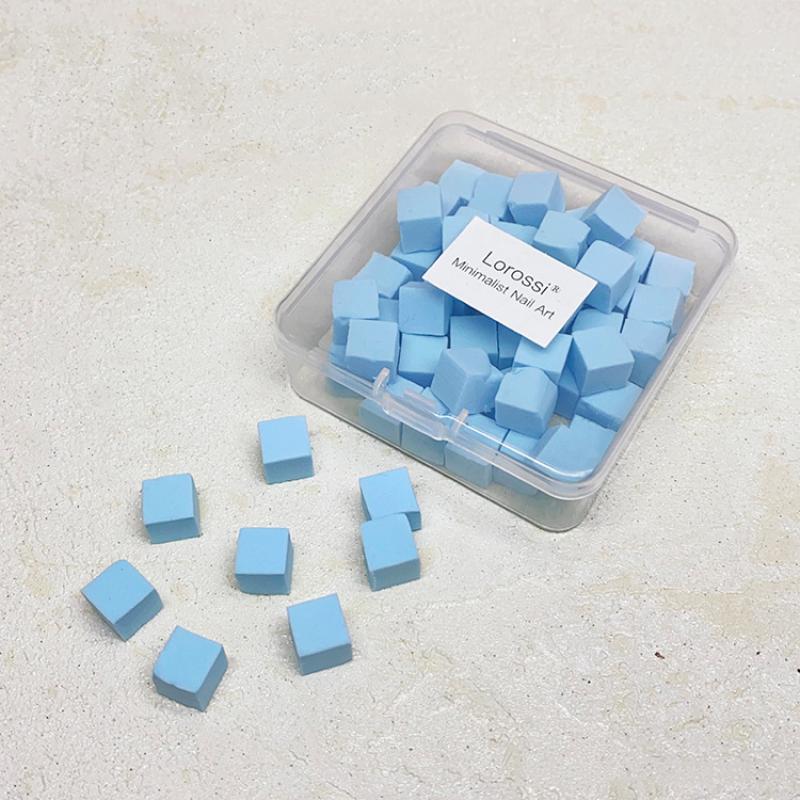 50Pcs Mini Square Nail Sponge Powder Puff Nails Art Gel Polish Tools Makeup Cosmetic Nail Buffer Block For Manicure Accessories