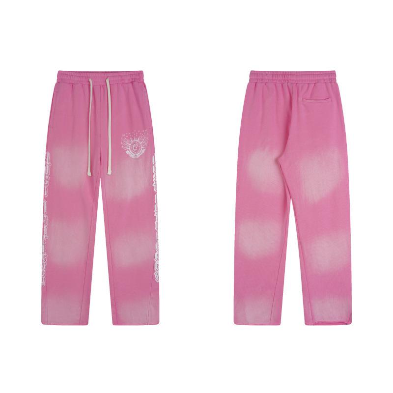 European and American tide brand hot diamond letter printing high street trend leisure street men's and women's leisure loose sweater trousers