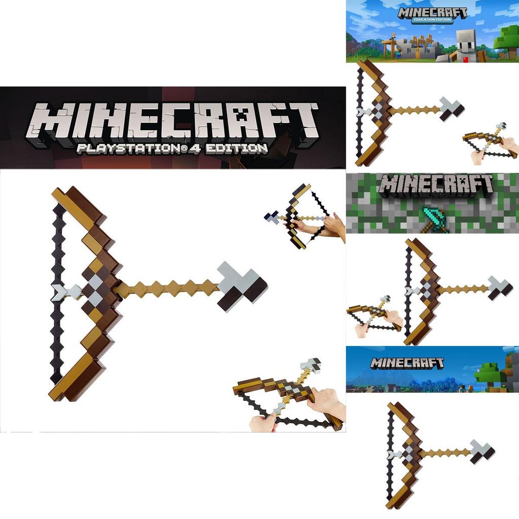 Minecraft Plastic Bow And Arrow Toy For Kids Durable And Fun Minecraft-themed Playtime