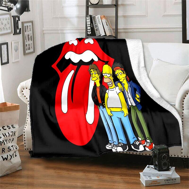 S-Симпсон Мягкий Плюшевый Диван-кровать Покрывало Мультяшное Современное Фланелевое Покрытие Одеяла Печатное Покрывало на Одеяло Подарок Пледы для Пикника
